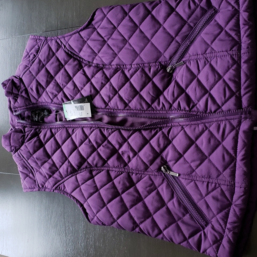 Outer Edge purple 💜 quilted vest NWT